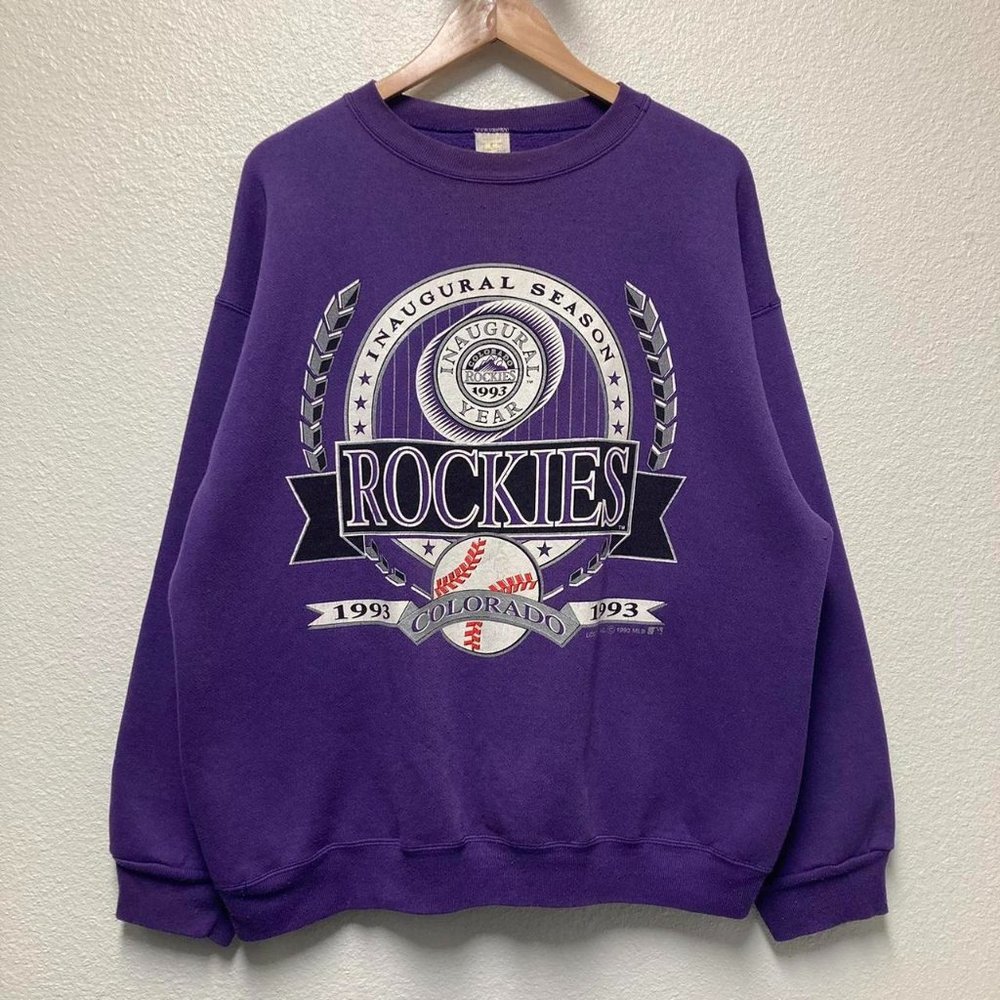Vintage 1993 Colorado Rockies MLB Logo 7 Crewneck Sweatshirt